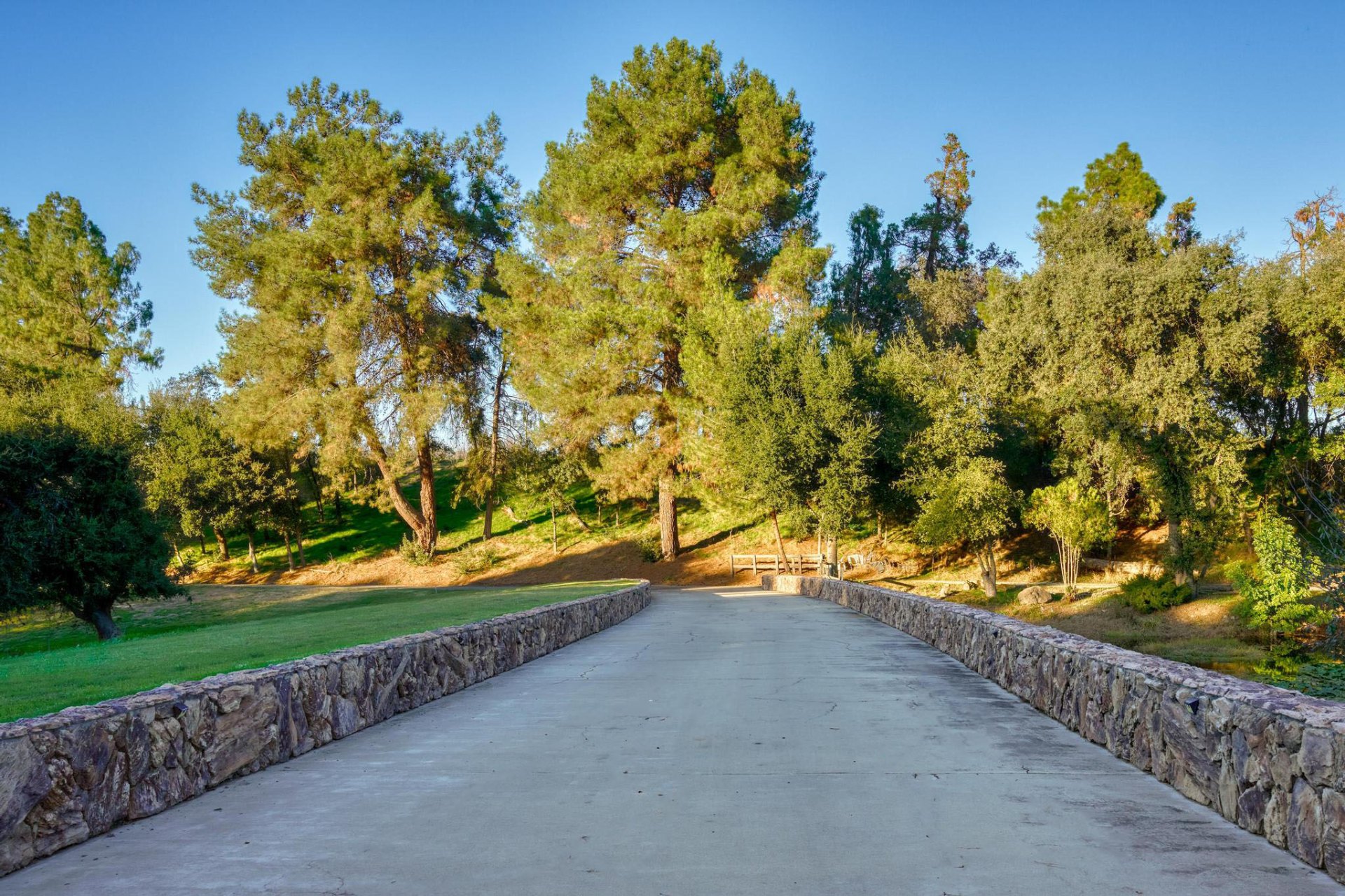 Private stone bridge to the estate