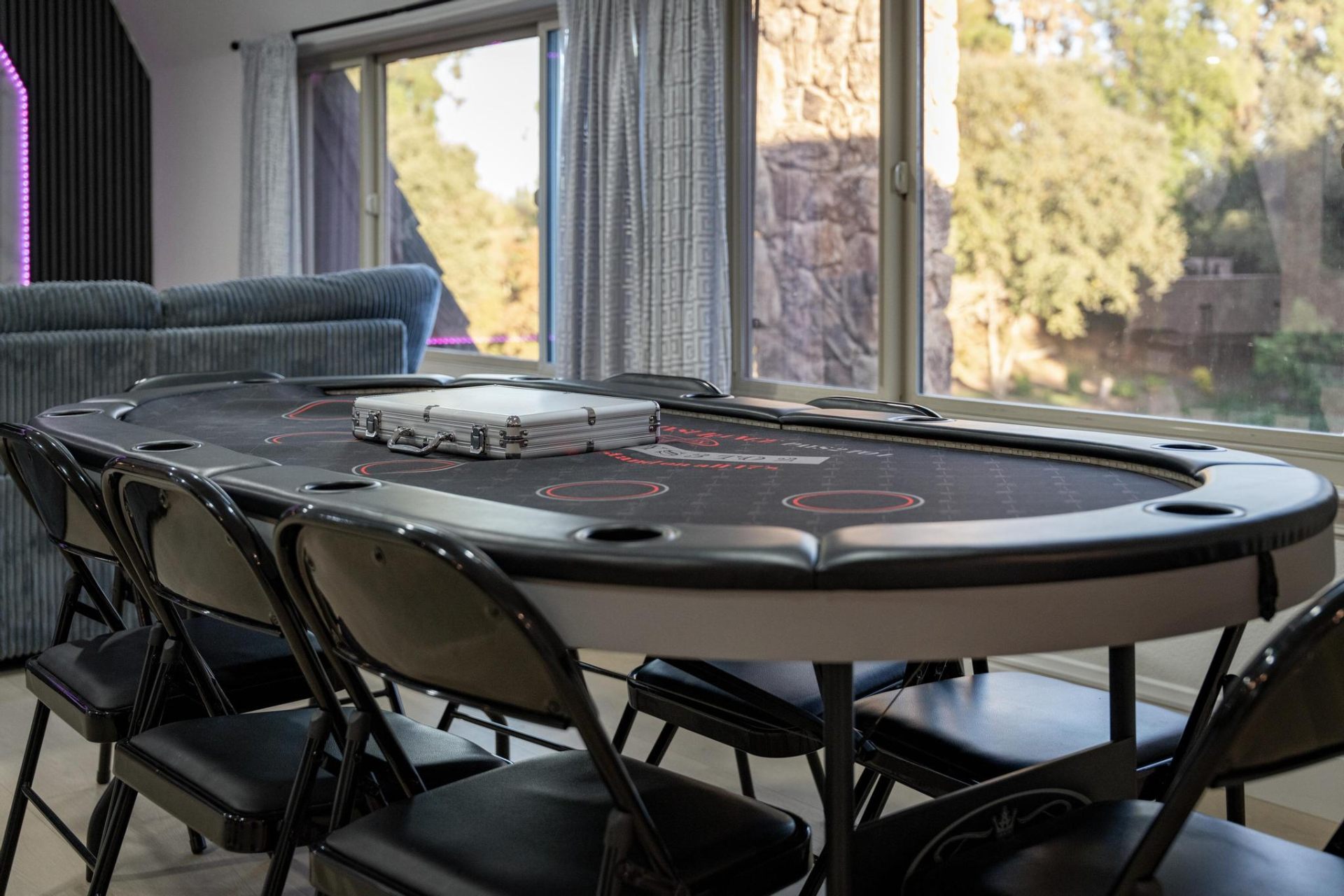 Professional poker table seating 8